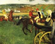 Edgar Degas The Race Track Amateur Jockeys near a Carriage Germany oil painting artist